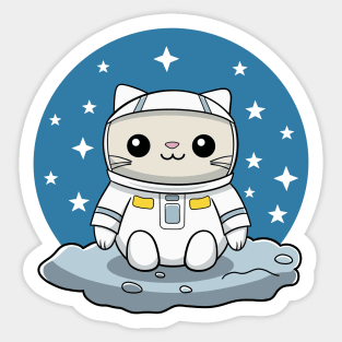 Cute Astronaut Cat Sticker